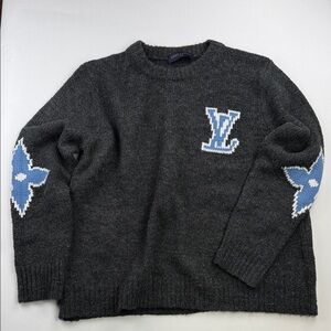 Louis Vuitton Chunky Knit Logo Star Sweater XL NWOT Italy